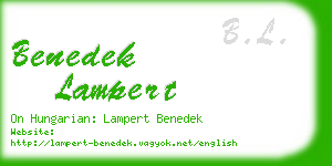 benedek lampert business card
